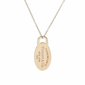 TIFFANY Return to Tiffany Oval Necklace Yellow Gold